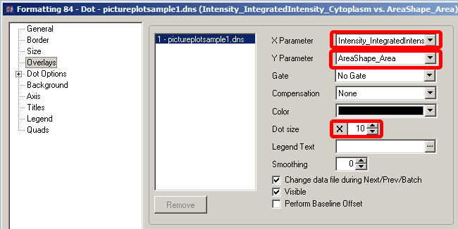 图T28.21 Format Settings for New Dot Plot (新点状图的格式化设置)